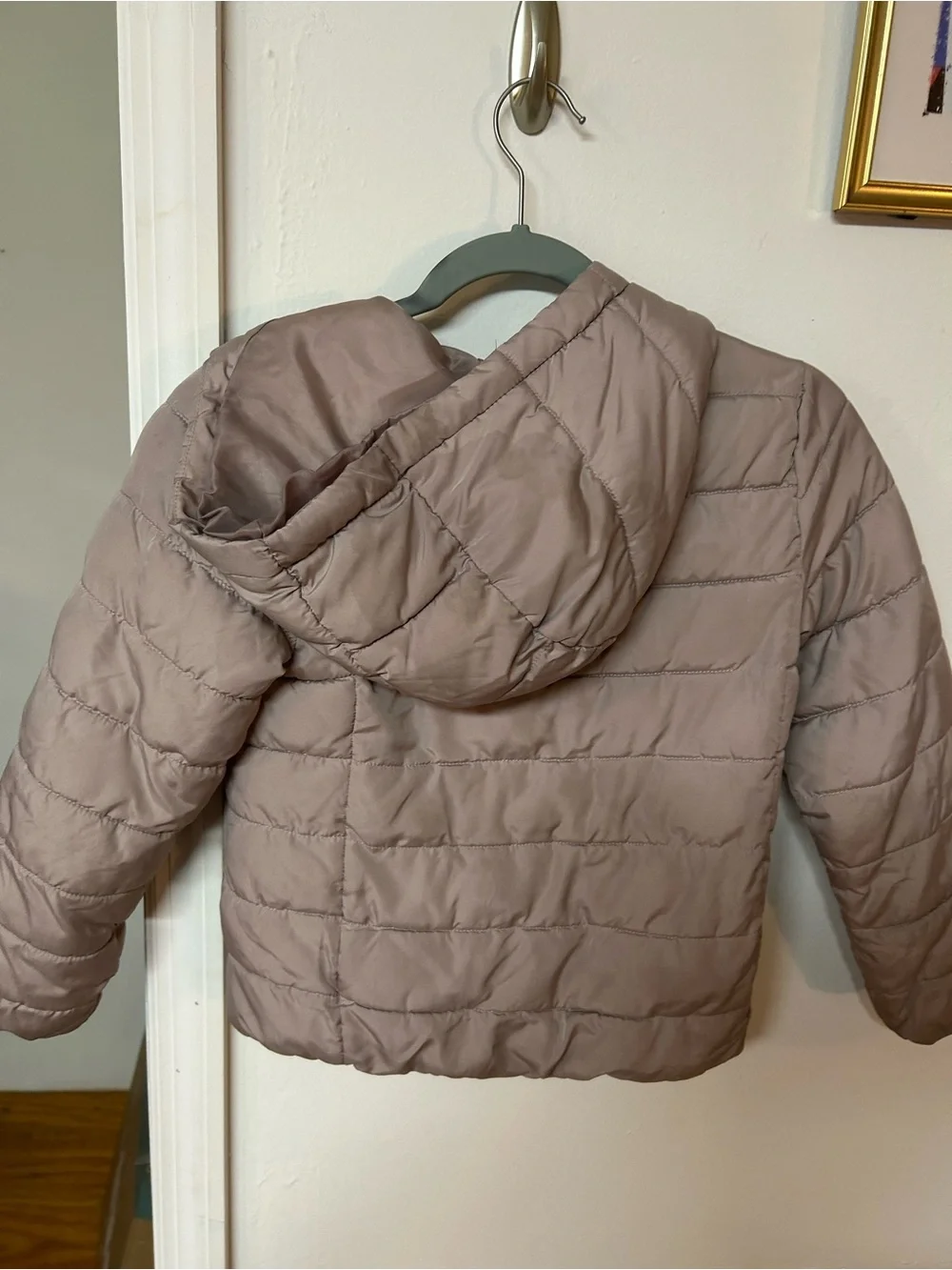 The Children's Place Taupe Hooded Puffer Jacket